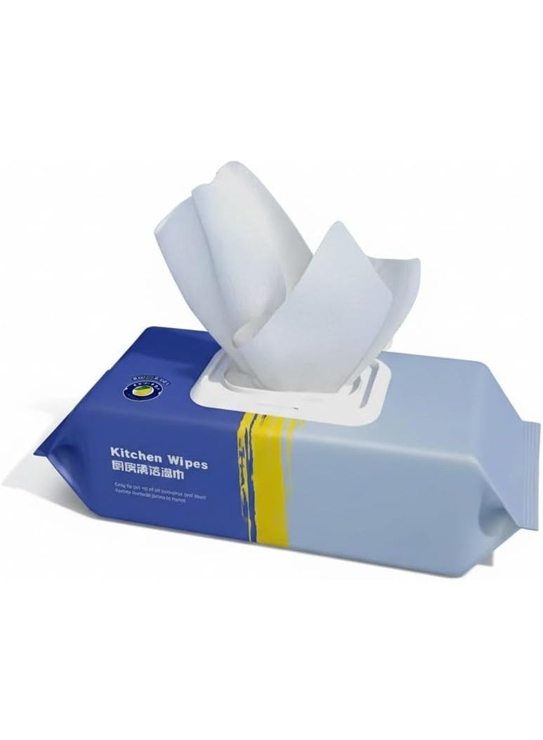 Grease cleaning wipes – effective and safe – 80 wipes pack with resealable lid – 2 packs - Image 5